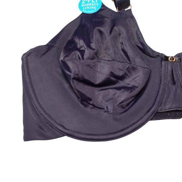 NWT Vanity Fair Beauty Back Non-Padded Bra Sz 42D Midnight Black Underwire - Picture 3 of 11